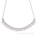 925 silver natural pearl necklace for women